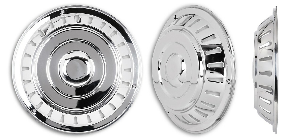 Copricerchi 22,5'' Acciaio Inox Lucido Per Camion Con Pneumatici Gemellati - 1 Pezzo Con Staffe Regolabili, Design Forato Per Raffreddamento