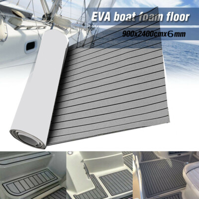 EVA Foam Boat Marine Flooring Mat Faux Teak Decking Yacht Car Sheet Pad 90×240cm