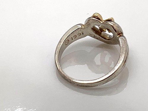 Tiffany & Co. Anillo Plata 925 Oro 750 Tamaño 4.5-5 (US) con Bolsa Arco Coraz... - Imagen 6 de 14
