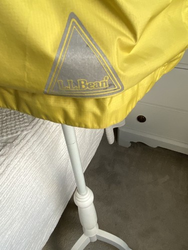LL BEAN Youth Hooded Fleece Lined Yellow Jacket Windbreaker Unisex L (14-16) - Picture 11 of 12