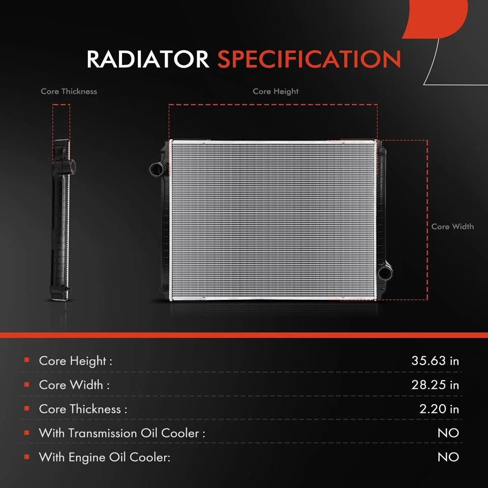 Radiador para International Harvester 5000 93-99 5600i 5500i 2000-2003 8100 93-02 Foto 2 de 4