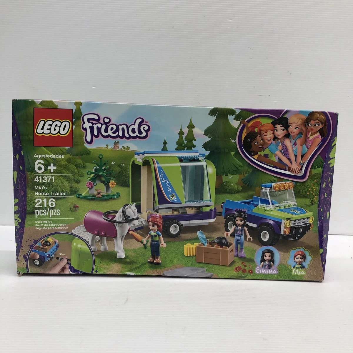 New Sealed LEGO 41371 Friends Mia Emma Horse Trailer Buildable Kit