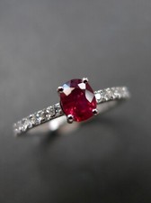 925 Sterling Silver Lab Created Ruby Ring, Eternity Ring, Perfect Gift for Her