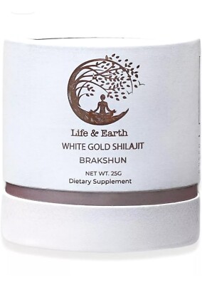 White Gold Shilajit -25g Pure Stone Oil, Brakshun, Natural  Shilajit Supplement
