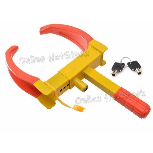 Wheel Lock Clamp Heavy Duty Anti-theft For Vehicle Car Trailer Clamp with 2 Keys - Picture 2 of 9
