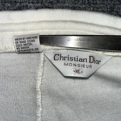 Christian Dior Monsieur sweatpants women's XL white black stripe