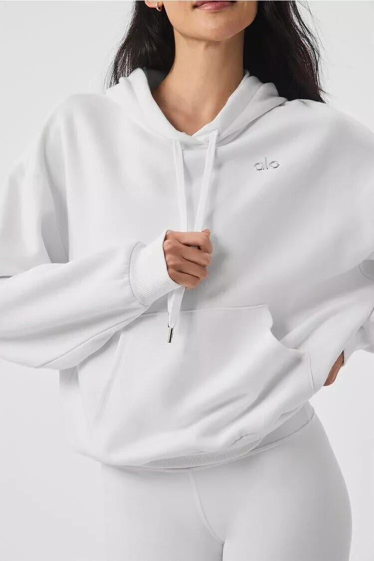 ALO Yoga ACCOLADE HOODIE Hoodie Black white gray new model ALO Yoga ACCOLADE HOODIE Hoodie Black white gray new model