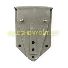 US Military Entrenching E-Tool Shovel Carrier Pouch Cover Case OD w Clips GC
