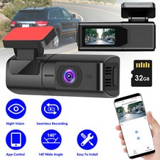 Dash Cam Front WiFi Dashcam w/ 32G SD Card and Seamless Loop Recording