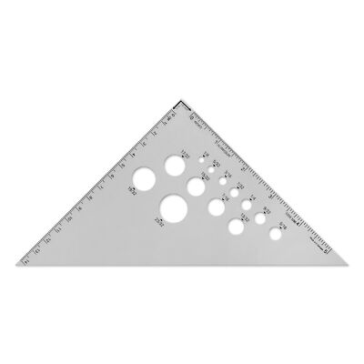 Aluminum Drafting Triangle 6 Inch Calibrated 45/90 Degree Drawing Tools