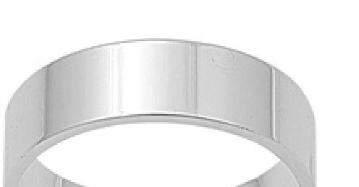 925 STERLING SILVER UNISEX SOLID SILVER WEDDING BAND/ 5MM WIDE/SZ 5 TO 12 - Image 2 of 3