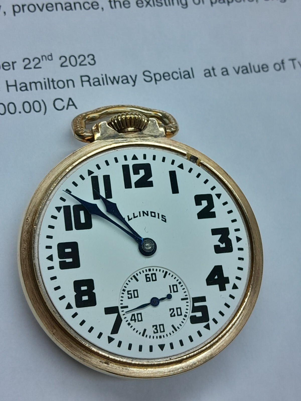 Illinois Sangamo Special Pocket Watch GF 23 jewel 60 hour Motor Barrel