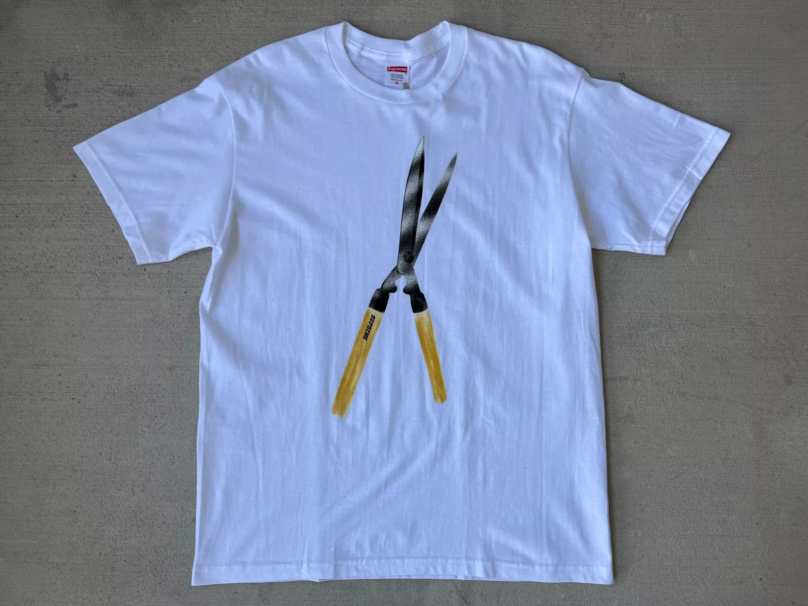 Tee shirt blanc Supreme Shears taille M SS19