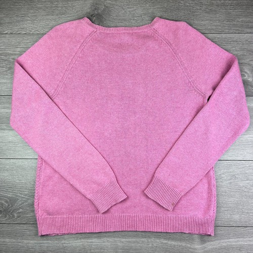 Suéter Jersey Para Mujer Vintage Chaps by Ralph Lauren Rosa Tejido Talla L - Imagen 5 de 6