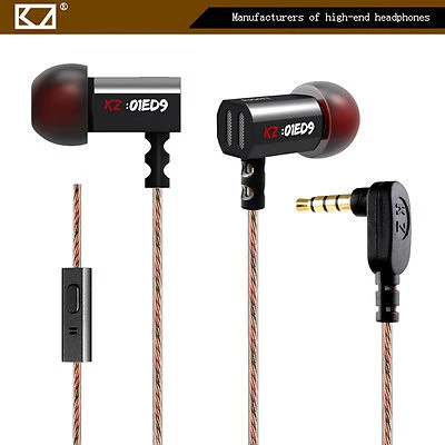 High-End Headset Kopfhörer KZ-ED9 Schwarz Professional In-Ear-Headset Ohrhörer - Bild 1 von 4