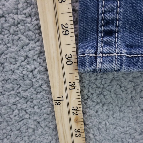 Miss Me Bootcut Blue Denim Jeans Women's Size 26 Rhinestones Low Rise Flawed - Picture 6 of 12