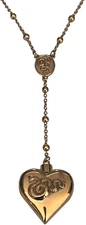 Saint Lana Del Rey LDR Style Stash Necklace/Rosary Chain/Hollow Pendent/Heart Sh