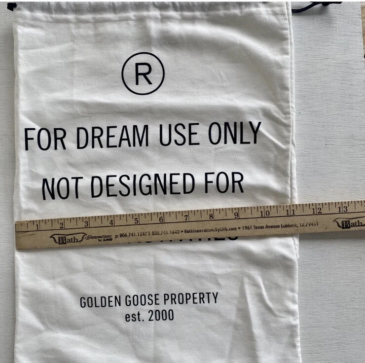 GOLDEN GOOSE Sneaker Drawstring Dust Bag Shoe Bag White eBay