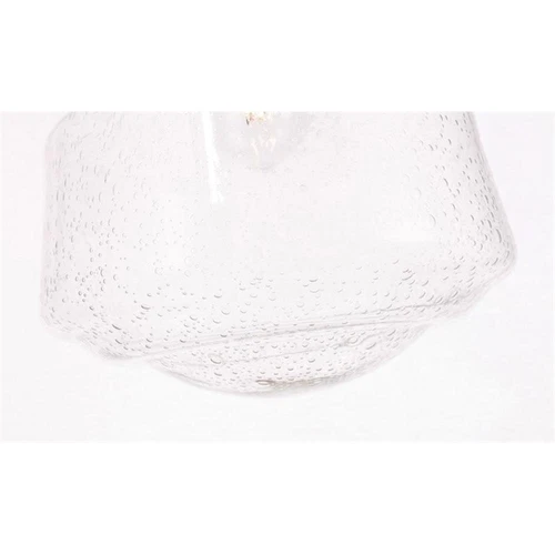 Living District Lyle 1-Light Metal & Glass Flush Mount in Black/Clear - Picture 9 of 11