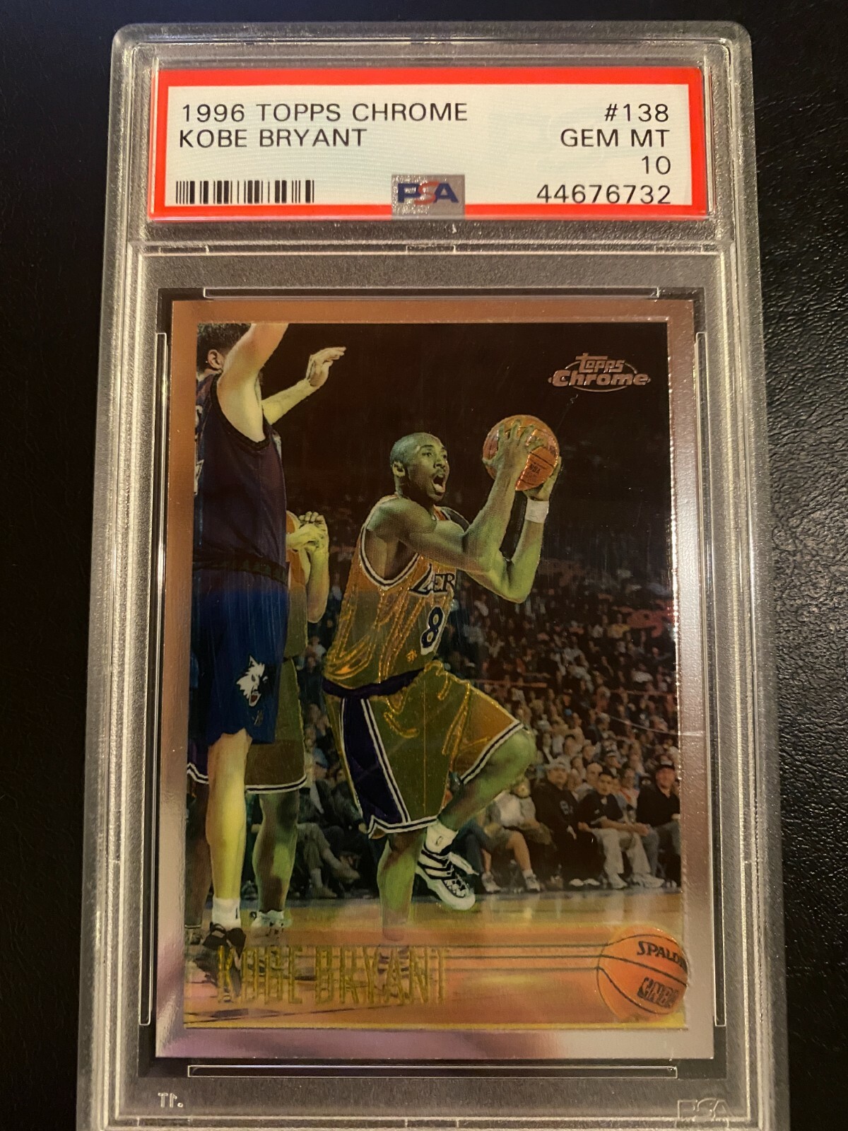 1996 Topps Chrome Kobe Bryant ROOKIE RC #138 PSA 10 GEM MINT HOF Lakers