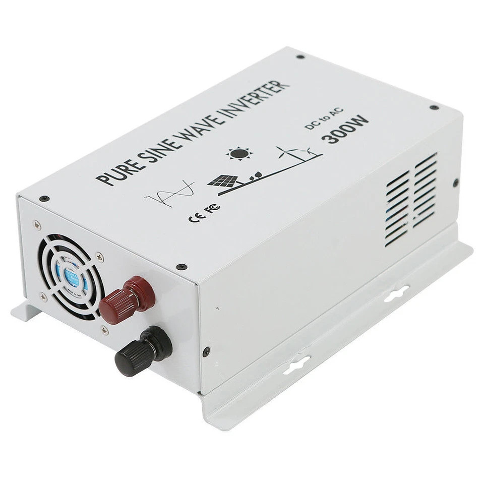 Power Inverter 300W 12/24/48VDC to 120/220VAC Pure Sine Wave Truck 600W Peak Car - Image 2 of 4
