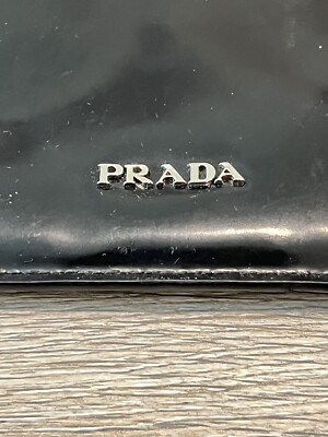 PRADA Tablet iPad Case Leather Black Floral | eBay