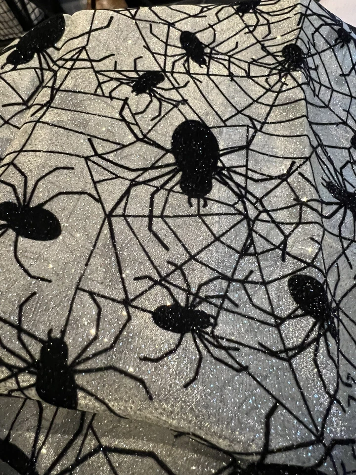Tecido de rede de teia de aranha de tule malha renda costura faça você mesmo Halloween pano de bruxa sexy - Imagem 2 de 4