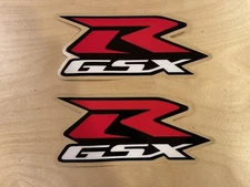2 Suzuki GSXR Decals Stickers 600 GSXR 750 1000 emblem bike graphics gloss