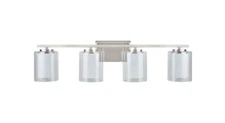 Aspen Creative Corporation 32-in 4-Light Satin Nickel Transitional Vanity Light
