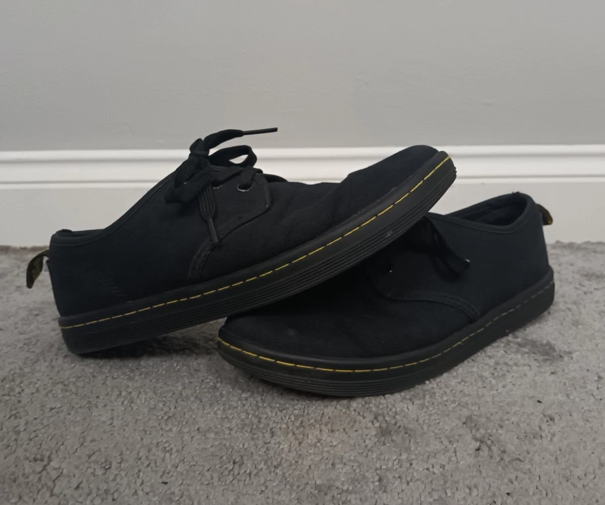DR MARTENS SOHO CANVAS BLACK FESTIVAL SCOOTER URBAN MOD LACE SHOES
