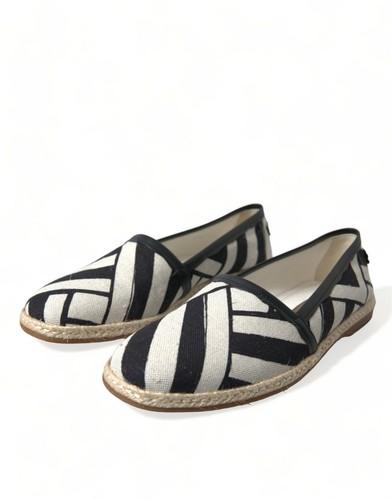 Dolce & Gabbana Chic Gestreift Leinen Herren Espadrille Authentisch - Bild 3 von 6