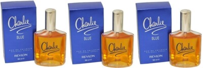 CHARLIE BLUE by Revlon Perfume 3.4 oz edt New in Box (Pack of 3)