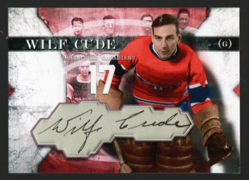 Rare Wilf Cude 1930-41 Goalie Autograph Montreal Canadiens Red Wings Dec.1968!