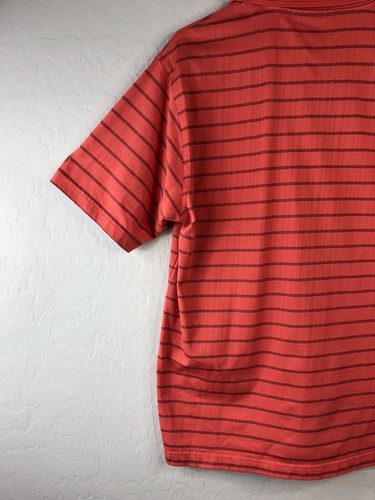 GRAND SLAM Golf Mens M Orange Striped Polo Shirt Short Sleeve - Picture 10 of 11