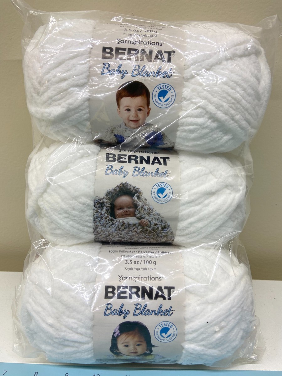 Bernat Baby Blanket Yarnspirations oz/100g White Lot of 100