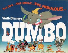 Dumbo Walt Disney Reproduction Movie Lobby Card