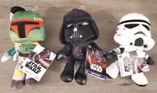 Star Wars Disney Mattel 3 Plush Set, Boba Fett, Darth Vader  Storm Trooper NWT
