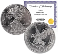 2023 1 Ounce OZ 999 Fine Solid USA American Liberty Eagle Coin Titanium