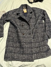Fat Face Jacket 12 Navy Wool
