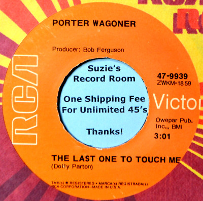 Porter Wagoner The Last One to Touch Me / The Alley #C Country EX+ 45 7'' Vinyl