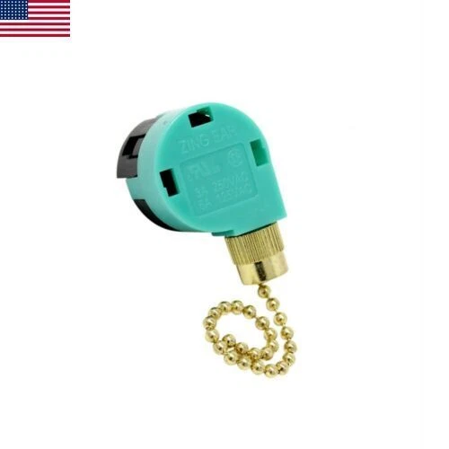 ZING EAR ZE-268S6 Pull Chain Switch 4 Wire 3 Speed Ceiling Fan Switch 6A 125V US - Image 3 of 4