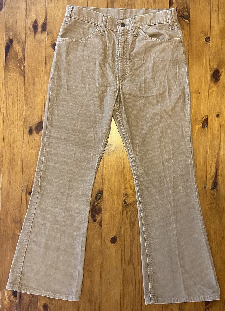 Vintage Levi's 646 Pants Men's 31x30 Tan Corduroy Flared Vintage Levi's 646 Pants Men's 31x30 Tan Corduroy Flared