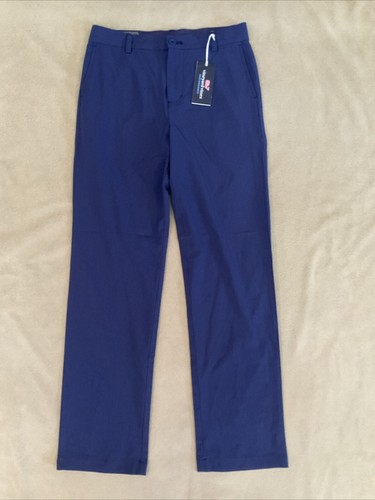 NEW! Vineyard Vines Boys 18 Navy Performance Breaker Pants Adjustable Waist