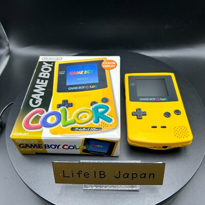 Nintendo GAMEBOY Color Yellow Console Complete in Box - Authentic
