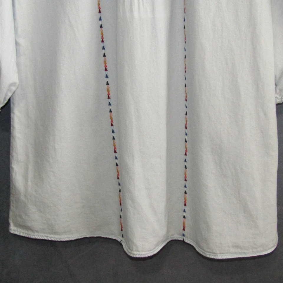 Vestido recto bordado cambray azul marca Lucky niñas talla XL suroeste Foto 3 de 4