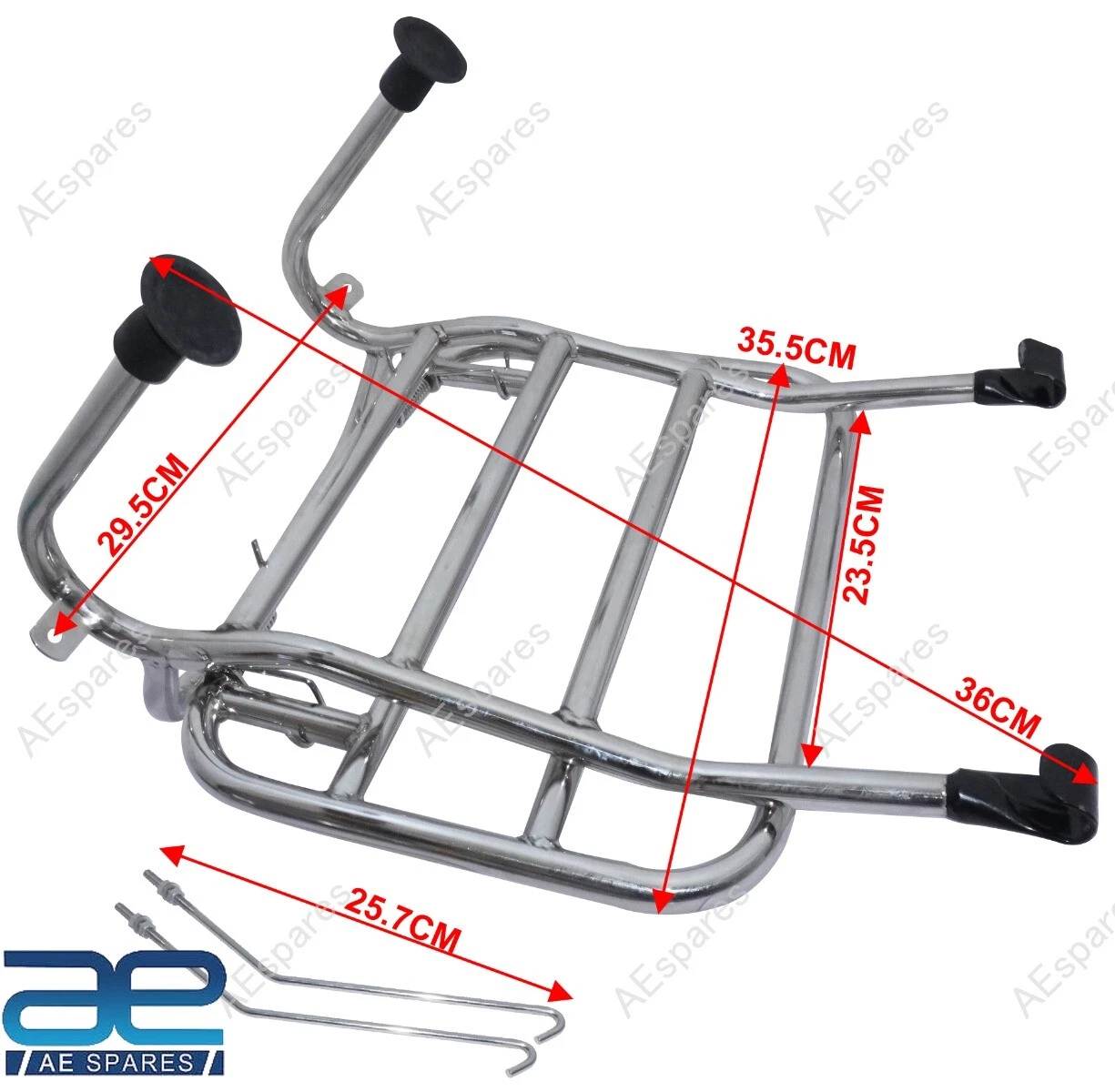 Front Rack Carrier Chrome Plated For Vespa PX LML Star Speedy Stella Scooter view 2
