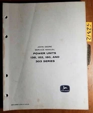 John Deere 135 152 180 202 303 Series Power Units Service Manual SM-2080 2/73 