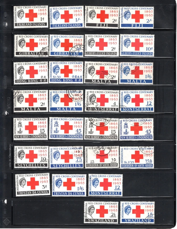 RED CROSS 1963 OMNIBUS ISSUES MINT AND USED -SEE SCANS-STAMPS ONLY A FEW 1970 - Image 2 of 4