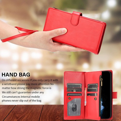 For Google Pixel 7/7a 6/6a Pro Flip Leather Zipper Wallet Kickstand Phone Case - Picture 53 of 57