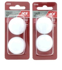 2 Sets Toilet Bowl Bolt Caps Snap-On White